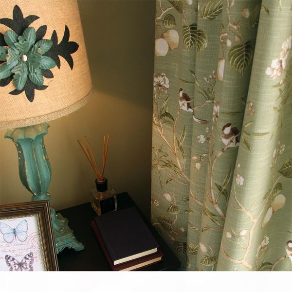 new american style rural chinese rural garden style flower and bird curtains for living room bedroom french window cotton linen
new american style rural chinese rural garden style flower and bird curtains for living room bedroom french window cotton linen
