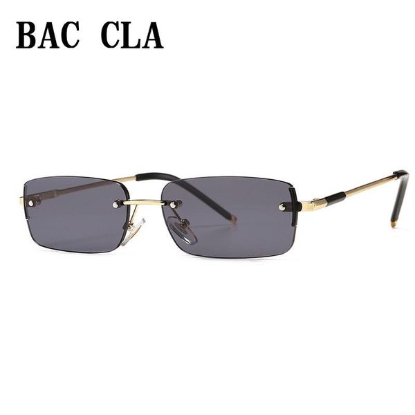 sunglasses bac cla narrow rectangular for men rimless metal small retro sun glasses uv400 gold blue green 2021 summer, White;black
sunglasses bac cla narrow rectangular for men rimless metal small retro sun glasses uv400 gold blue green 2021 summer, White;black