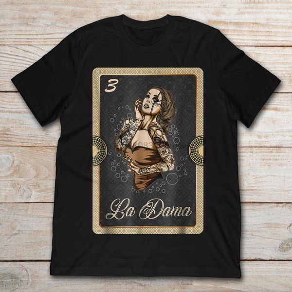brand karol g tarot card la dama t-shirt men short sleeve t-shirt sport hooded sweatshirt hoodie