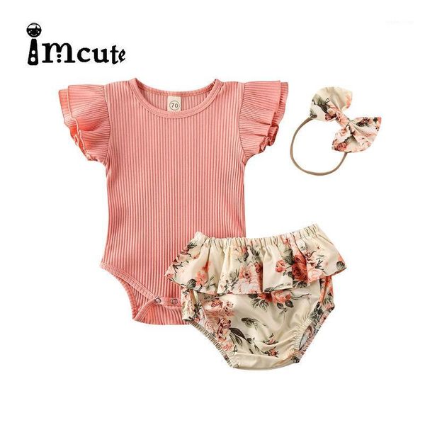 2020 0-24m baby summer clothing newborn baby girl ruffled ribbed bodysuit floral shorts headband 3pcs sets infant outfits1, White
2020 0-24m baby summer clothing newborn baby girl ruffled ribbed bodysuit floral shorts headband 3pcs sets infant outfits1, White