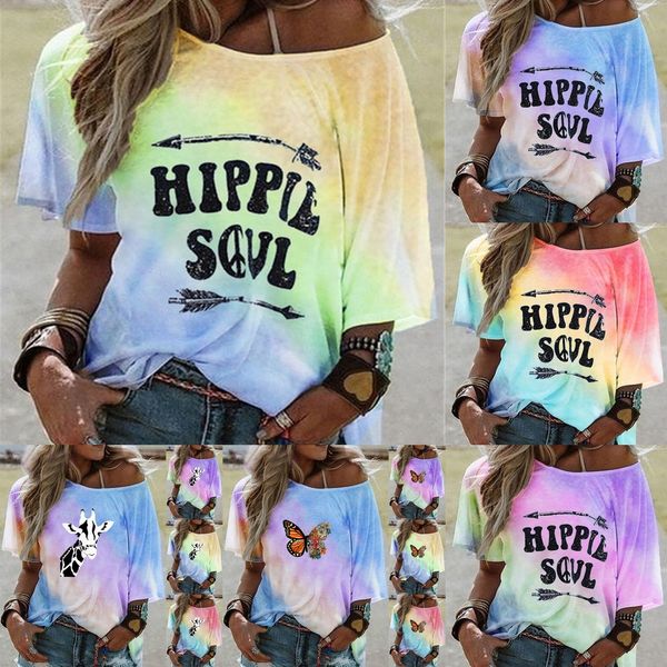 hippie sovl letter printed short-sleeved round neck batshirt women's women's undershirt tie-dyed undershirt tie-dyed hippie sovl l, White
hippie sovl letter printed short-sleeved round neck batshirt women's women's undershirt tie-dyed undershirt tie-dyed hippie sovl l, White