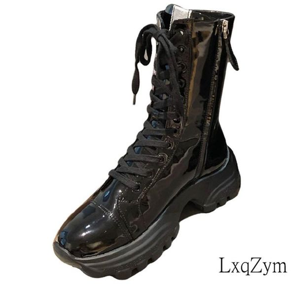 motorcycle boots стильный обуви лакированной кожи mid теленок обувь lady повседневный flats punk стиль толстым дном узелок женские, Black
motorcycle boots стильный обуви лакированной кожи mid теленок обувь lady повседневный flats punk стиль толстым дном узелок женские, Black