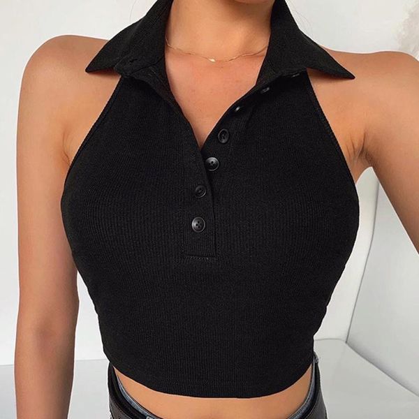 women's tanks & camis women streetwear skinny crop halter v-neck buttons sleeveless short summer fashion backless tank casual, White
women's tanks & camis women streetwear skinny crop halter v-neck buttons sleeveless short summer fashion backless tank casual, White