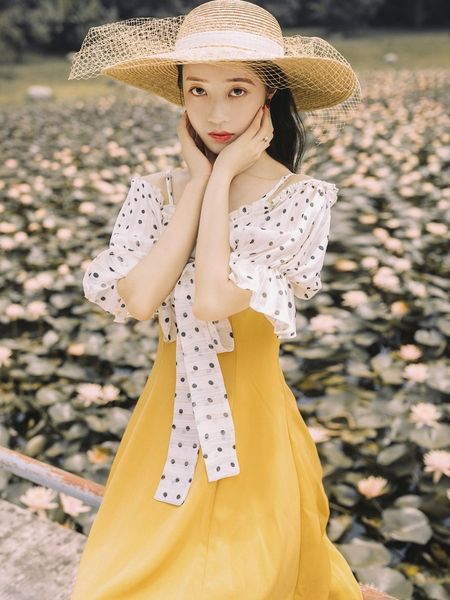 ejj6i summer 2019 net red summer women's vo4hb gold yellow wave point ginger line art dress for women dress, Black;gray
ejj6i summer 2019 net red summer women's vo4hb gold yellow wave point ginger line art dress for women dress, Black;gray