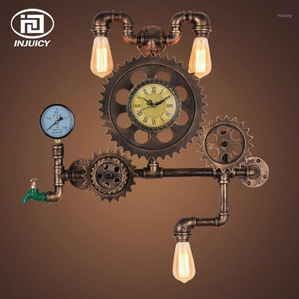 vintage industrial wind steam punk with watch wall lamp loft bar clothing shop theme restaurant aisle retro iron wall lights1
vintage industrial wind steam punk with watch wall lamp loft bar clothing shop theme restaurant aisle retro iron wall lights1
