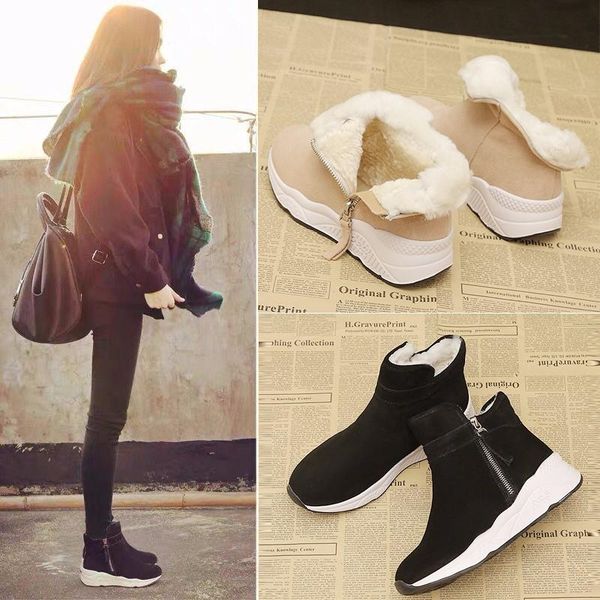 snow boots women 2020 new winter all-match plus fleece boots cotton shoes thick bottom british style martin, Black
snow boots women 2020 new winter all-match plus fleece boots cotton shoes thick bottom british style martin, Black