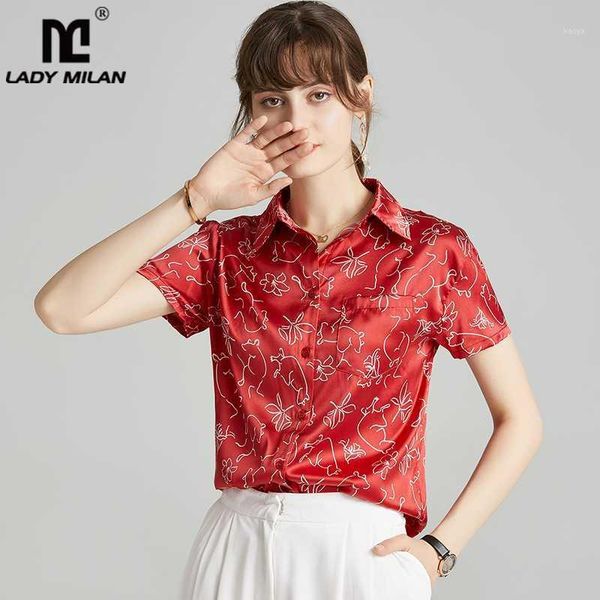 100% pure silk women's runway shirts turn down collar printed short sleeves elegant fashion shirt blouses1, White
100% pure silk women's runway shirts turn down collar printed short sleeves elegant fashion shirt blouses1, White