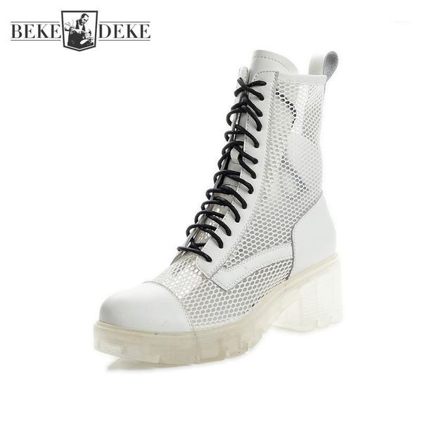 summer breathable leather shoes women transparent high heels mesh boots leisure lace up chunky heel classic black white boots1
summer breathable leather shoes women transparent high heels mesh boots leisure lace up chunky heel classic black white boots1
