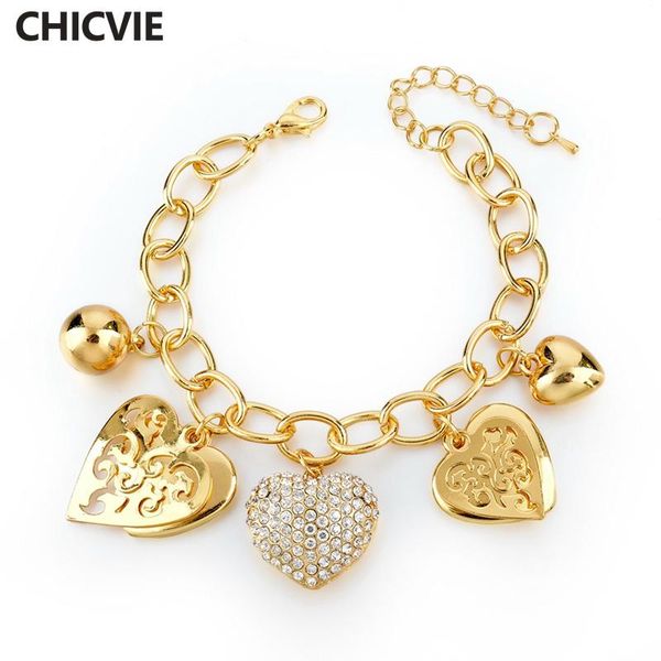 chicvie love crystal heart bracelet gold color chain & link bracelets with stones fine jewelry accessories bracelets sbr160019, Black
chicvie love crystal heart bracelet gold color chain & link bracelets with stones fine jewelry accessories bracelets sbr160019, Black