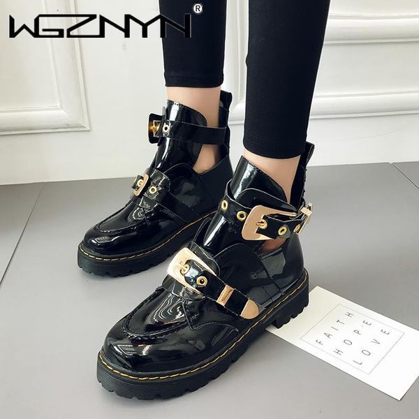 wgznyn 2020 autumn shoes motorcycle ankle combat boots women platform artificial leather block heel shoes ladies martin boots, Black
wgznyn 2020 autumn shoes motorcycle ankle combat boots women platform artificial leather block heel shoes ladies martin boots, Black