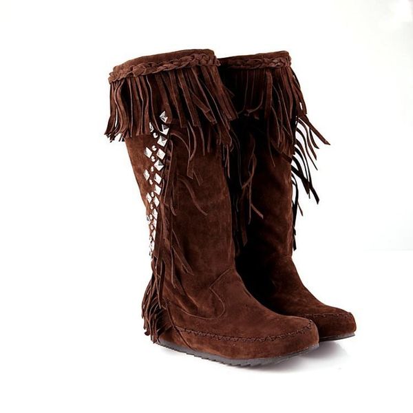 new 2020 autumn winter women's boots ethnic embroidery retro tassel rivet high motorcycle boots large size 35~43, Black
new 2020 autumn winter women's boots ethnic embroidery retro tassel rivet high motorcycle boots large size 35~43, Black