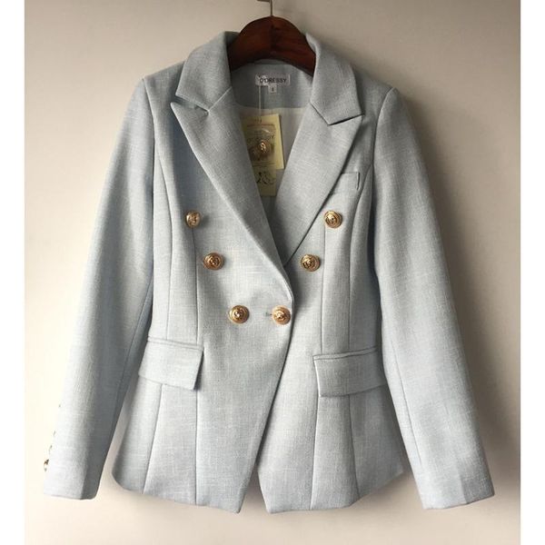 autumn and winter high-end professional wear ladies suit new slim metal double breasted female office blazer elegant coat 2021, White;black
autumn and winter high-end professional wear ladies suit new slim metal double breasted female office blazer elegant coat 2021, White;black