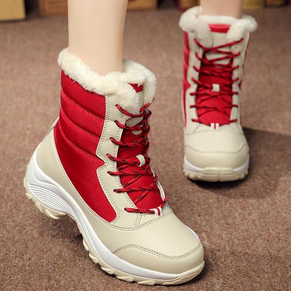 women's casual boots winter sneakers with plush fur warm female short ankle boots women's shoes with lacing ladies sports shoes, Black
women's casual boots winter sneakers with plush fur warm female short ankle boots women's shoes with lacing ladies sports shoes, Black
