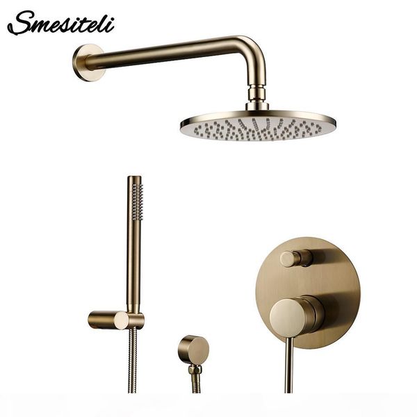 bathroom bath brushed gold rain fall faucet brass diverter mixer tap set hand held 8 12shower head wall arm valve system kit bbymvl mj_bag
bathroom bath brushed gold rain fall faucet brass diverter mixer tap set hand held 8 12shower head wall arm valve system kit bbymvl mj_bag