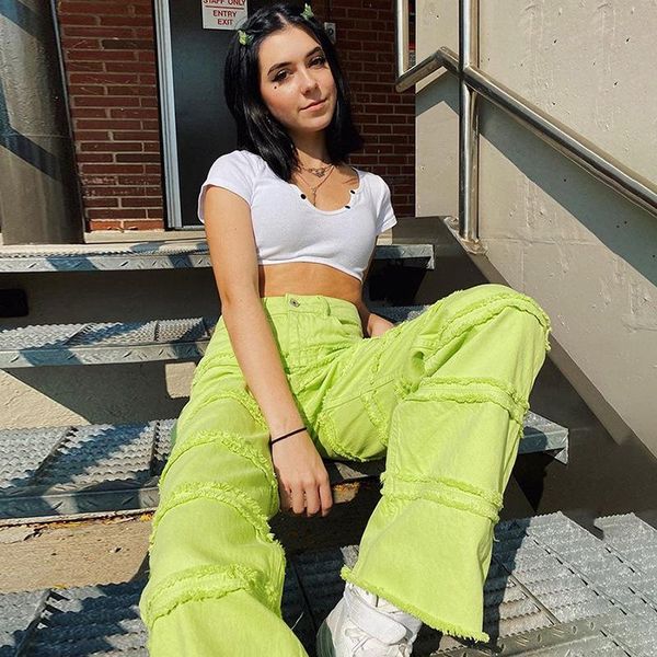 women's jeans fashion stitching green high waist slim fit autumn harajuku pants purple retro women street ladies winter, Blue
women's jeans fashion stitching green high waist slim fit autumn harajuku pants purple retro women street ladies winter, Blue