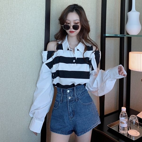 dh0d3 new and autumn 2020 spring long sleeve sweater sweater shirt shirt striped collar for women with detachable sleeves and loose sleeves, Black
dh0d3 new and autumn 2020 spring long sleeve sweater sweater shirt shirt striped collar for women with detachable sleeves and loose sleeves, Black