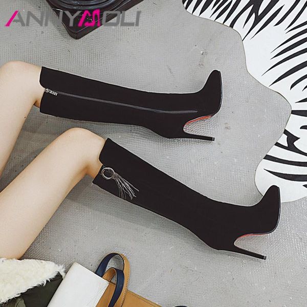 boots annymoli women winter knee high fringe thin heel tall zip extreme shoes ladies autumn big size 33-43, Black
boots annymoli women winter knee high fringe thin heel tall zip extreme shoes ladies autumn big size 33-43, Black