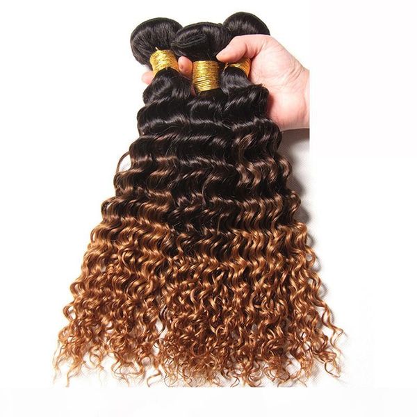 brazilian ombre human hair bundles 3 tone deep wave virgin hair 3 bundles remy human hair extension #1b 4 30, Black
brazilian ombre human hair bundles 3 tone deep wave virgin hair 3 bundles remy human hair extension #1b 4 30, Black