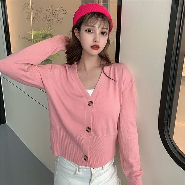 2020 spring and autumn coat soft glutinous knitted cardigan women's short sweater small thin coat over kgr7r, White;black
2020 spring and autumn coat soft glutinous knitted cardigan women's short sweater small thin coat over kgr7r, White;black