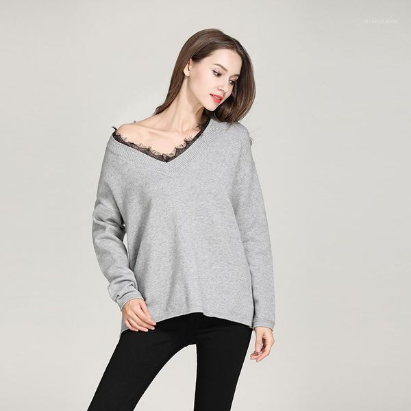 women's sweaters women's contrast lace casual basic deep v-neck soft jumper eyelash pullover for girl students1, White;black
women's sweaters women's contrast lace casual basic deep v-neck soft jumper eyelash pullover for girl students1, White;black