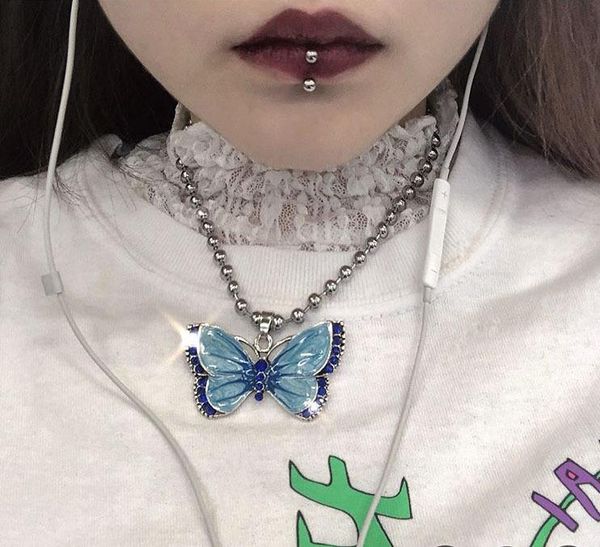 hiphop butterfly pendant stainless steel necklace insect choker chain party jewelry for women man friendship girl gifts, Silver
hiphop butterfly pendant stainless steel necklace insect choker chain party jewelry for women man friendship girl gifts, Silver