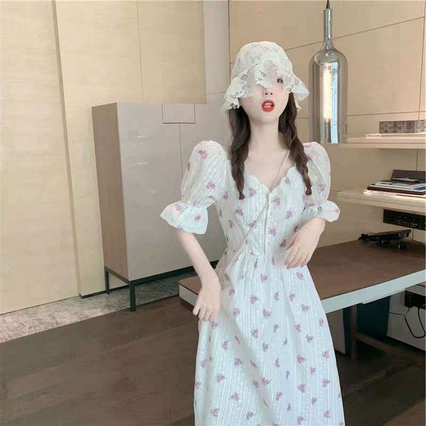 fl20006 new 2020 small fresh temperament white floral women's waistline short dress dresslong skirt dress sleeve mid long skirt sntab, Black;gray
fl20006 new 2020 small fresh temperament white floral women's waistline short dress dresslong skirt dress sleeve mid long skirt sntab, Black;gray