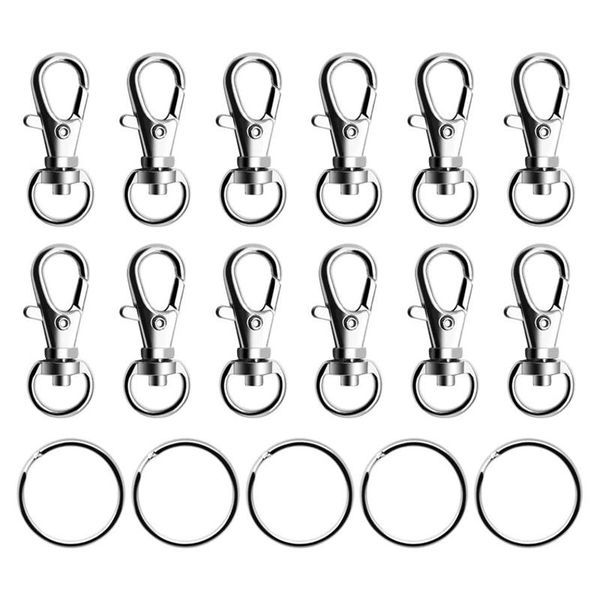 keychains 200pcs key ring clips chain hooks swivel trigger snap and split for hanging crafts jewellery making, Silver
keychains 200pcs key ring clips chain hooks swivel trigger snap and split for hanging crafts jewellery making, Silver