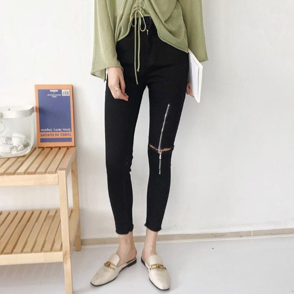 women's jeans fashion zipper hole jean pants slim women solid destroyed high waisted skinny black ankle-length pencil plus size1, Blue
women's jeans fashion zipper hole jean pants slim women solid destroyed high waisted skinny black ankle-length pencil plus size1, Blue