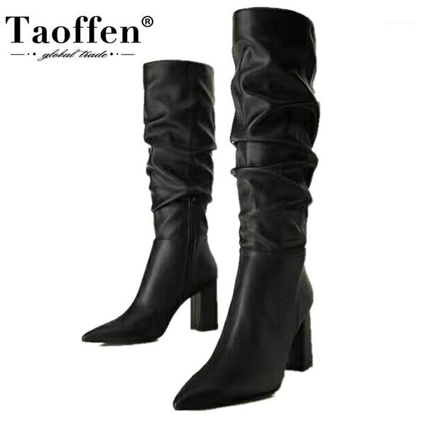 boots taoffen real leather over the knee pointed toe thick high heel zipper solid color winter ladies footwear size 33-431, Black
boots taoffen real leather over the knee pointed toe thick high heel zipper solid color winter ladies footwear size 33-431, Black