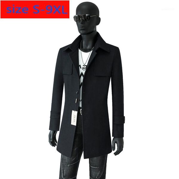 men's wool & blends overcoat short jacket men woolen windbreaker autumn winter casual single breasted thick mens coat plus size s-8xl 9, Black
men's wool & blends overcoat short jacket men woolen windbreaker autumn winter casual single breasted thick mens coat plus size s-8xl 9, Black