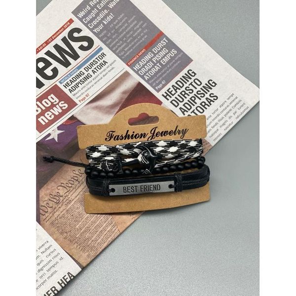 junwei men's anchor leather bracelet black beads woven handmade bracelet three-piece set junw qylnyp
junwei men's anchor leather bracelet black beads woven handmade bracelet three-piece set junw qylnyp