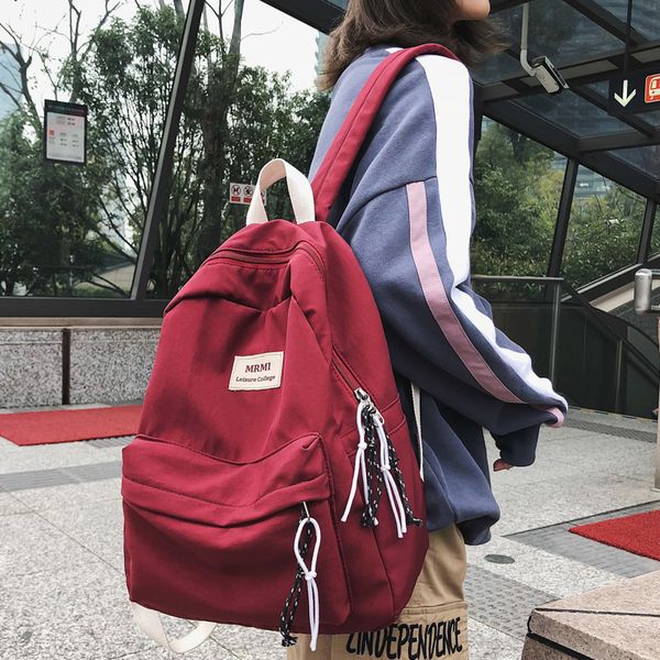 dcimor solid color women backpack retro fashion waterproof nylon backpack school bags for teenagers mochilas travel backpacks t200602
dcimor solid color women backpack retro fashion waterproof nylon backpack school bags for teenagers mochilas travel backpacks t200602