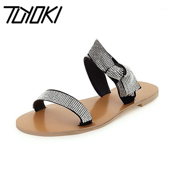 tuyoki summer women flat sandals shoes fashion little crystals slippers ladies' bling upper casual outdoor footwear size 34-431, Black
tuyoki summer women flat sandals shoes fashion little crystals slippers ladies' bling upper casual outdoor footwear size 34-431, Black