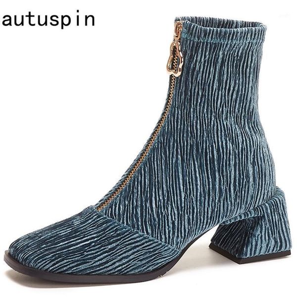 autuspin women boots winter autumn velvet thick heels botas female elegant party wedding office casual shoes black blue1
autuspin women boots winter autumn velvet thick heels botas female elegant party wedding office casual shoes black blue1