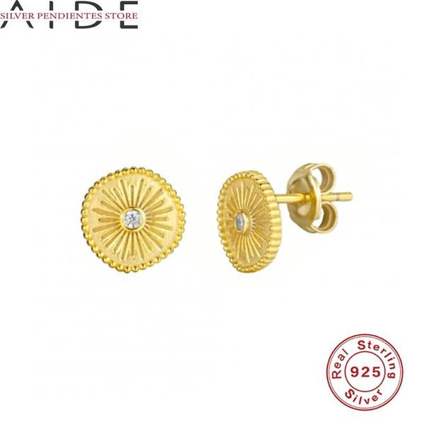 aide 925 sterling silver round plate diamond earrings for women fashion personality gold stud earrings set jewelry brincos, Golden;silver
aide 925 sterling silver round plate diamond earrings for women fashion personality gold stud earrings set jewelry brincos, Golden;silver