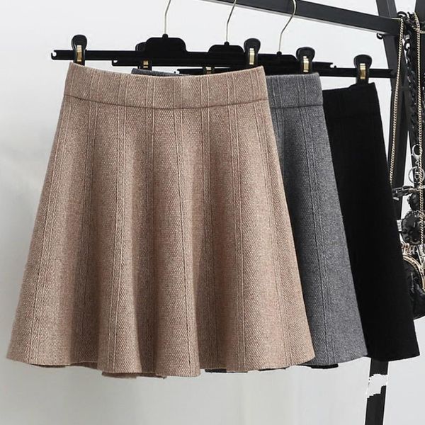 autumn winter wool blend skater knit short skirts woman elastic waist knitting woolen skirt female a-line mini skirt, Black
autumn winter wool blend skater knit short skirts woman elastic waist knitting woolen skirt female a-line mini skirt, Black