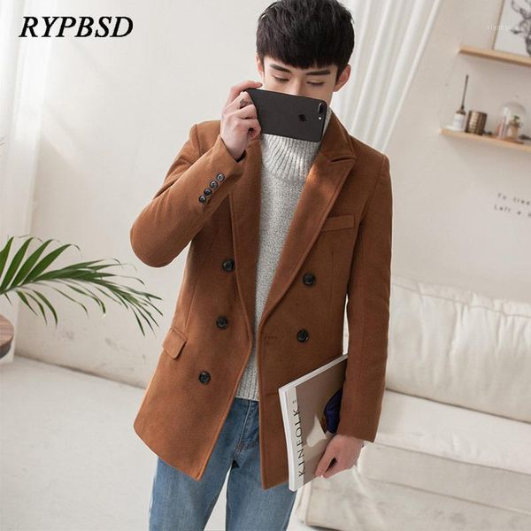 2019 men winter wool double breasted coat korean fashion warm jacket slim fit middle long blend coat men solid color overcoat1, Black
2019 men winter wool double breasted coat korean fashion warm jacket slim fit middle long blend coat men solid color overcoat1, Black