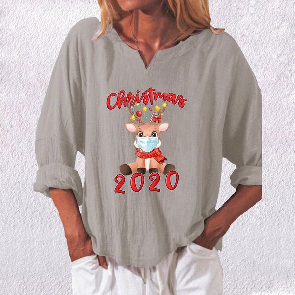 women's blouses & shirts elk 2021 printing women ladies christmas loose long sleeve casual blusas mujer de moda verano elegantes v-neck, White
women's blouses & shirts elk 2021 printing women ladies christmas loose long sleeve casual blusas mujer de moda verano elegantes v-neck, White
