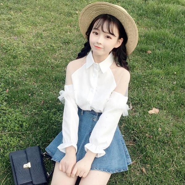 korean sweet mesh women shirts vintage collar white lace stitching chiffon off shoulder clothes office ladies blouses
korean sweet mesh women shirts vintage collar white lace stitching chiffon off shoulder clothes office ladies blouses