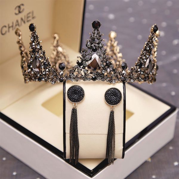 princess 18-year-old accessories baroque black bridal crown wedding dress hairdressing, Silver
princess 18-year-old accessories baroque black bridal crown wedding dress hairdressing, Silver