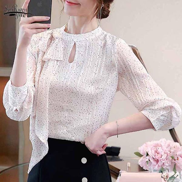 pullover bow tie shirts women elegant all-match polka dot print 2021 autumn stand-up collar long sleeve blouse blusas 11508, White
pullover bow tie shirts women elegant all-match polka dot print 2021 autumn stand-up collar long sleeve blouse blusas 11508, White