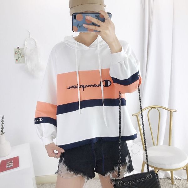 ph0st 2020 autumn women's korean style trendy new stitching hooded women's pullover autumn color matching pullover sweatersweater, Black
ph0st 2020 autumn women's korean style trendy new stitching hooded women's pullover autumn color matching pullover sweatersweater, Black