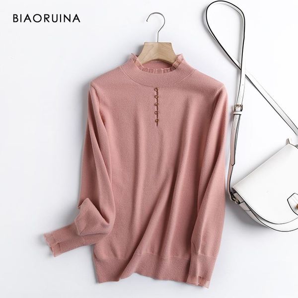 biaoruina women's lace mock neck all-match sweater 2020 autumn winter new style ladies elegant knitted pullover, White;black
biaoruina women's lace mock neck all-match sweater 2020 autumn winter new style ladies elegant knitted pullover, White;black