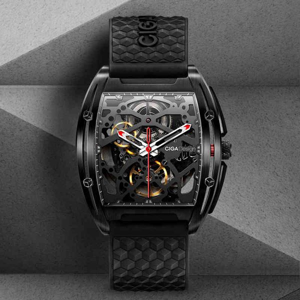 ciga design z series automatic mecthanical watch stainless case sapphire crystal wristwatch (with silicone and calfskin strap), Slivery;brown
ciga design z series automatic mecthanical watch stainless case sapphire crystal wristwatch (with silicone and calfskin strap), Slivery;brown