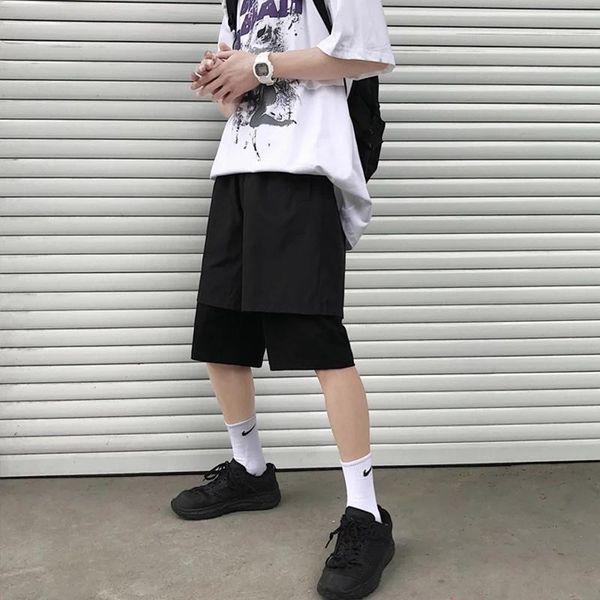 men's shorts five point beach sports loose stitching fake pants ins summer leisure two pieces of korean work clothes, White;black
men's shorts five point beach sports loose stitching fake pants ins summer leisure two pieces of korean work clothes, White;black