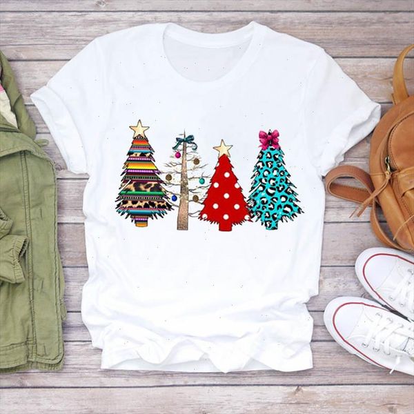 fashion christmas t shirts women 2021 summer kawaii christmas tree print tshirts harajuku girls ladies female tee shirts, White 
fashion christmas t shirts women 2021 summer kawaii christmas tree print tshirts harajuku girls ladies female tee shirts, White