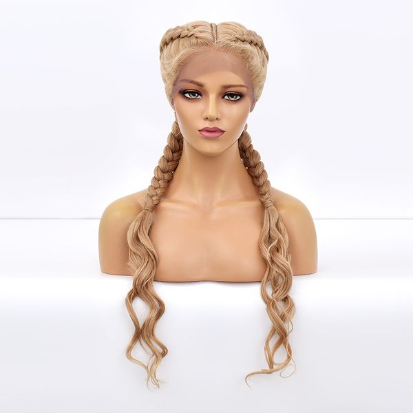 costume accessories blonde braided lace front wig synthetic wigs for women 26 inch long dutch twins braids with baby hair 360 lace frontal, Silver
costume accessories blonde braided lace front wig synthetic wigs for women 26 inch long dutch twins braids with baby hair 360 lace frontal, Silver