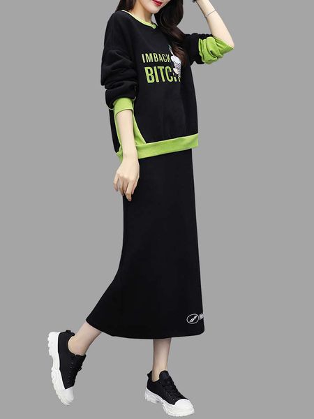 autumn and winter 2020 new large women's wear fat mm, age reduction shows thin foreign style sweater suit skirt two piece set, Black
autumn and winter 2020 new large women's wear fat mm, age reduction shows thin foreign style sweater suit skirt two piece set, Black