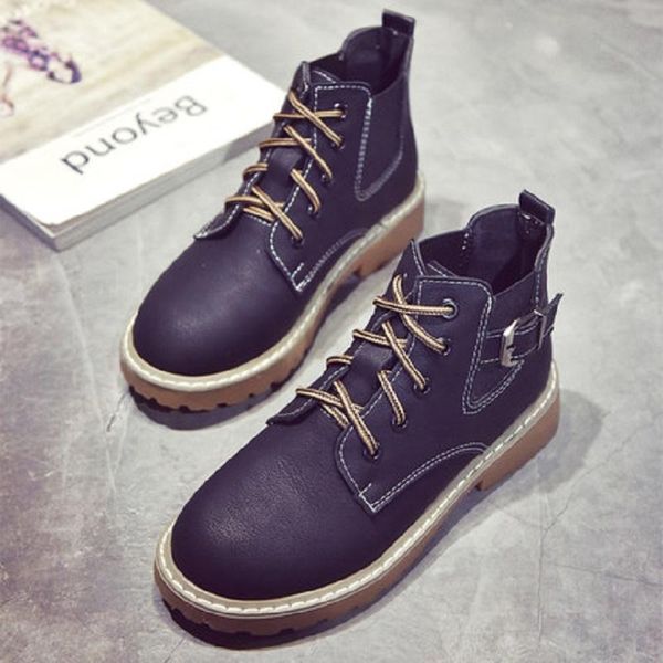 2020 new autumn and winter flat boots female british wind plus velvet round head rubber bottom with women short ankle boo, Black
2020 new autumn and winter flat boots female british wind plus velvet round head rubber bottom with women short ankle boo, Black