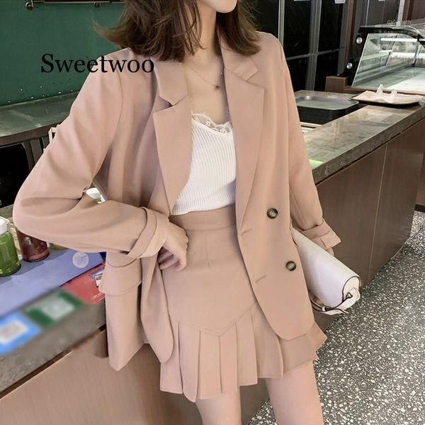 spring women office blazer pleated skirt suits casual work mini skirt sets sweet 2 pieces female suits1, White;black
spring women office blazer pleated skirt suits casual work mini skirt sets sweet 2 pieces female suits1, White;black